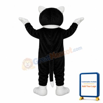 Black & White Cat Mascot Costume