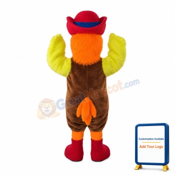 Fancy Chicken With Orange Head Mascot Costume