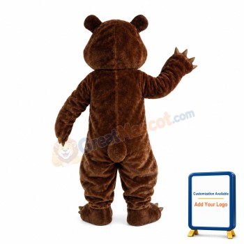 Pleased Bear With Orange Belly Mascot Costume