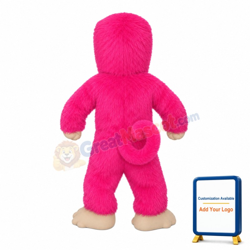 All Pink Gorilla Mascot Costume