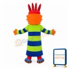 Antic Doll With Blue And Green Clothes Mascot Costume