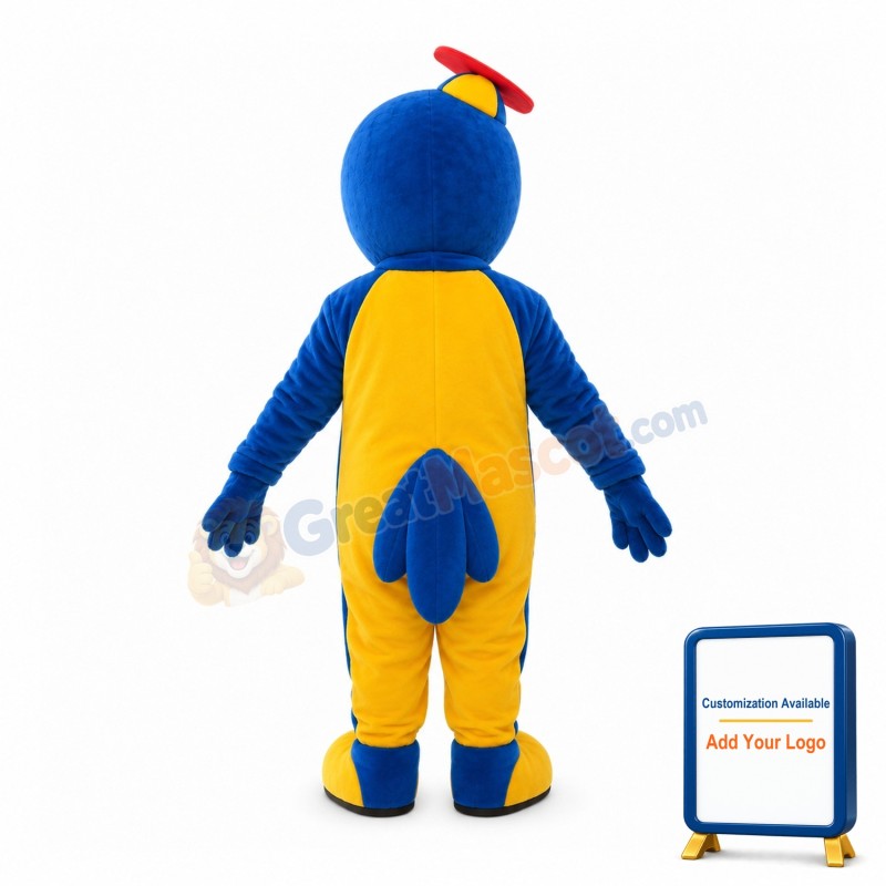 Silly Yellow & Blue Duck Mascot Costume