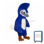 Blue Hairy Eagle Gritting Teeth Mascot Costume
