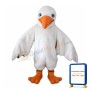 Long-haired White Bird Mascot Costume