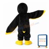 Black Toucan With Golden Beak Mascot Costume