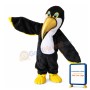 Black Toucan With Golden Beak Mascot Costume