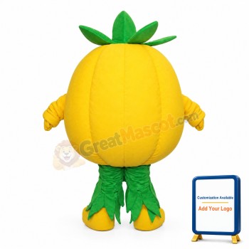 Smiley Yellow Pumpkin Mascot Costume