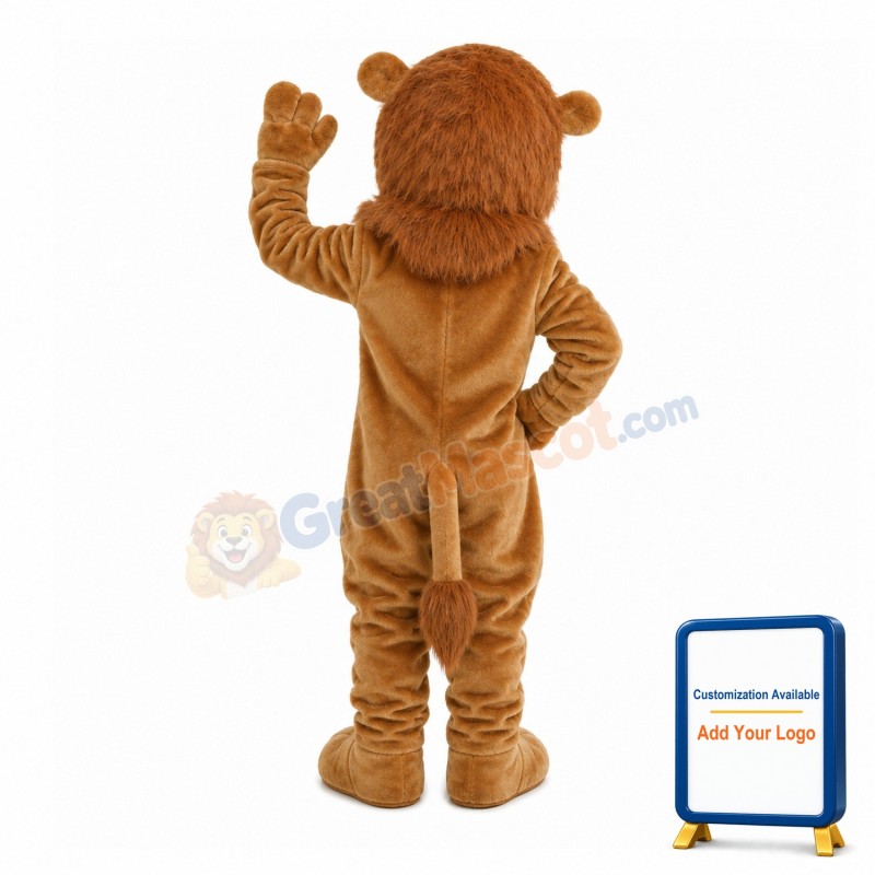 Amicable Greeting Lion Mascot Costume