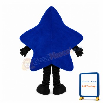Dark Blue Smiling Star Mascot Costume