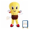 Shiny Yellow Light Bulb Mascot Costume