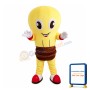 Shiny Yellow Light Bulb Mascot Costume