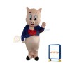 Delighted Pink Pig Mascot Costume