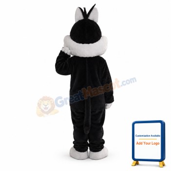 Silly Big Cat With Red Nose Mascot Costume