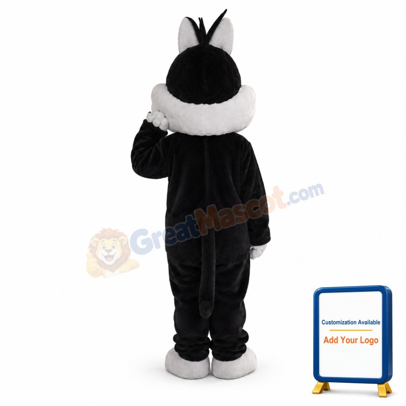 Silly Big Cat With Red Nose Mascot Costume