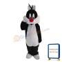Silly Big Cat With Red Nose Mascot Costume
