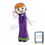Good-hearted Woman In Purple Dress Mascot Costume