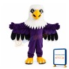 Purple Eagle With Open Wings Mascot Costume