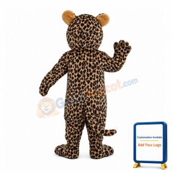 Brown-eared Leopard Mascot Costume