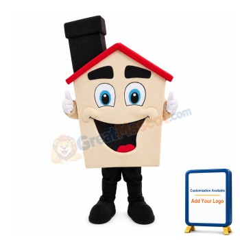 Black Chimney Cabin Mascot Costume