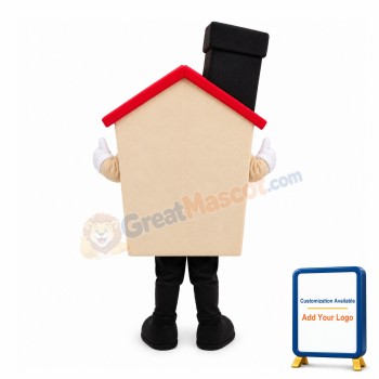 Black Chimney Cabin Mascot Costume