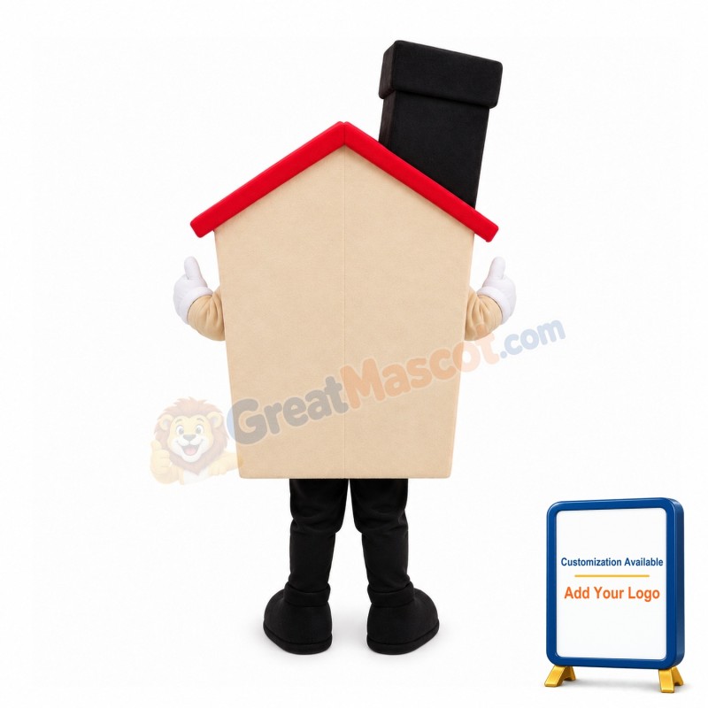 Black Chimney Cabin Mascot Costume