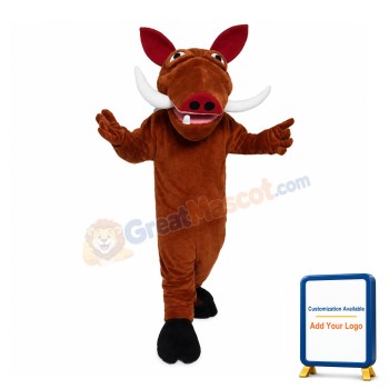 Wild Boar With Two Fangs Mascot Costume