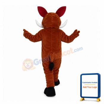 Wild Boar With Two Fangs Mascot Costume