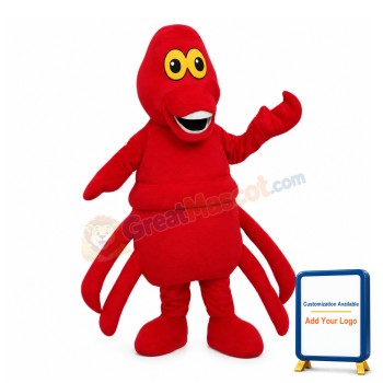 Fatty Red Big Octopus Mascot Costume