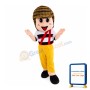 Little Boy Wearing Detective Hat Mascot Costume