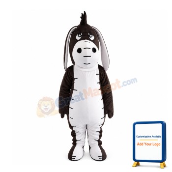 Foolishly Black & White Donkey Mascot Costume