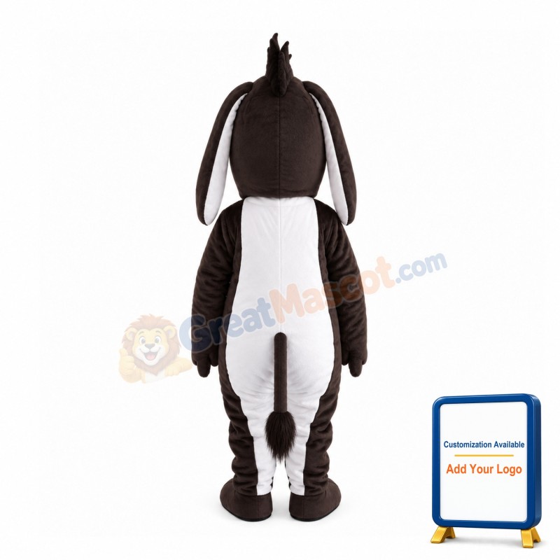 Foolishly Black & White Donkey Mascot Costume