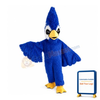 Blue Furry Roadrunner Mascot Costume