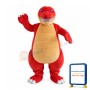 Huge Orange & Yellow Dinosaur Mascot Costume