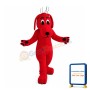 Red Dog With Protruding Mouth Mascot Costume