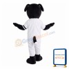 Active Black & White Dog Mascot Costume