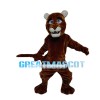 Tiger Wearing Blue Plush Waistcoat Mascot Costume