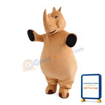 Fat Clumsy Rhino Mascot Costume