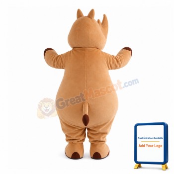Fat Clumsy Rhino Mascot Costume