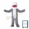 Gray Shark With Sharp Tooth Mascot Costume