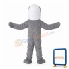 Gray Shark With Sharp Tooth Mascot Costume