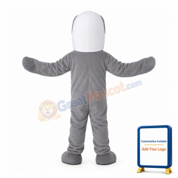 Gray Shark With Sharp Tooth Mascot Costume