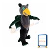 Dark Green Bird With Ears Mascot Costume