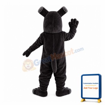 Manic Black Dog Mascot Costume