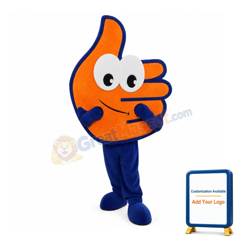 Orange Like Sign Mascot Costume