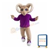 Adult Ram With Purple Shirt Mascot Costume