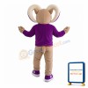 Adult Ram With Purple Shirt Mascot Costume