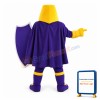 Sturdy Protective Soldier Holding Shield Mascot Costume