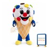 Colorful Bean Cone Ice Cream Mascot Costume