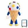 Colorful Bean Cone Ice Cream Mascot Costume