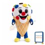 Colorful Bean Cone Ice Cream Mascot Costume